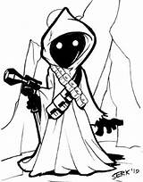 Jawa Coloring Pages Wars Star Template Getcolorings sketch template