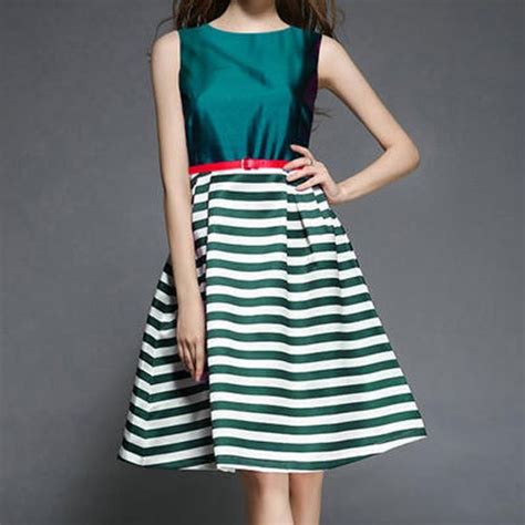 sleeveless stylish one piece dress pattern plain occasion casual
