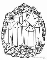 Coloring Crystals Pages Crystal Printable Mandala April Drawings 93kb Getdrawings Visit sketch template