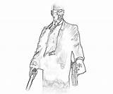 Hitman Agent 47 Absolution Pages Coloring sketch template