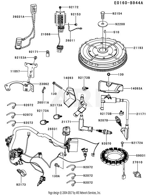 kawasaki fxv   stroke engine fxv parts diagram  electric equipment