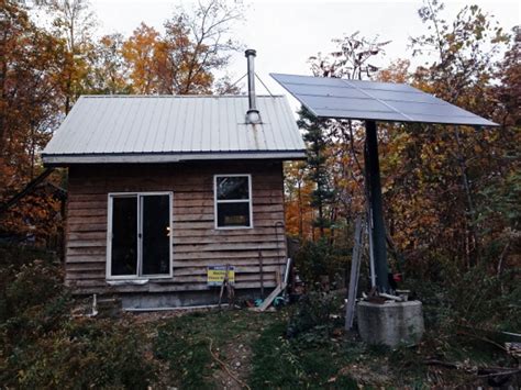 grid solar tiny cabin  yurt guest house