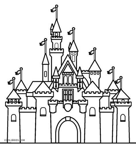 walt disneyland castle coloring pages