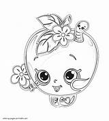Shopkins Coloring Pages Apple Blossom Print Printable Look Other sketch template