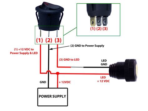 wiring   led  power supply  shown   diagram