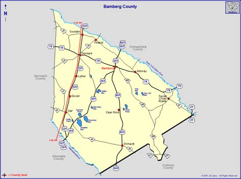 bamberg south carolina map darice fleurette