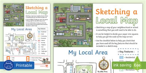 sketching  local map teacher  twinkl