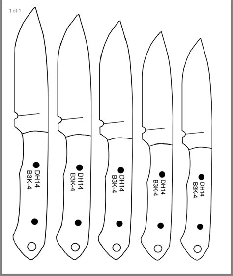 printable knife templates  printable