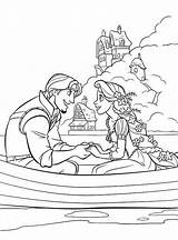 Coloring Rapunzel Pages Tangled Disney Printable Colouring Color Kids Beautiful sketch template