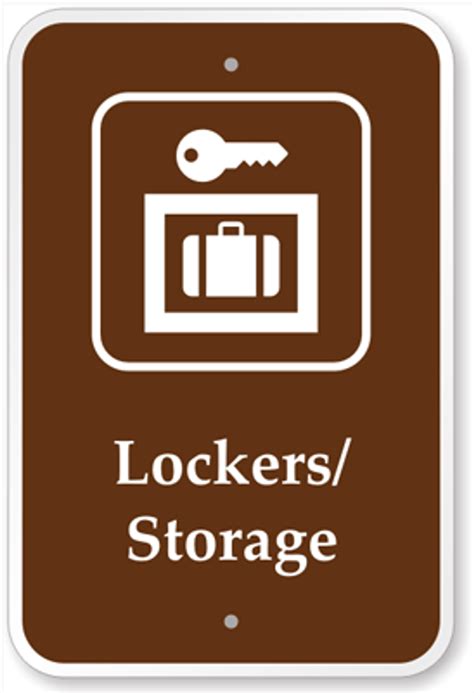 locker storage sign dornbos sign safety