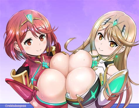 Pyra And Mythra Xenoblade Chronicles And 1 More Drawn By