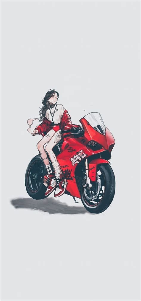 80s anime girl motorcycle anime girl
