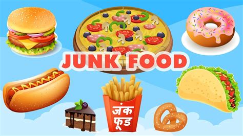 junk food names fast food names junk food vocabulary