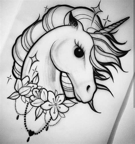 pin  jenna  body   canvas unicorn tattoos unicorn drawing
