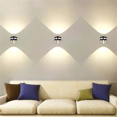 indoor wall light   led lamp aluminum crystal sconce living room bedroom bedside tv