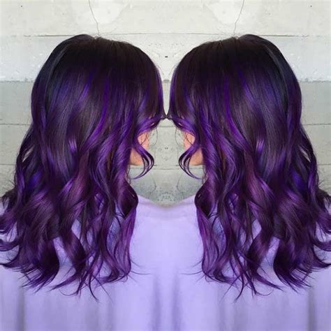 bold  trendy dark purple hair color ideas stayglam stayglam