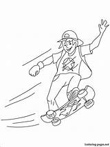 Coloring Skateboarding Skateboard Pages Printable Getcolorings Sport Color sketch template
