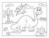Brontosaurus Flying Pterosaur sketch template