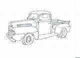 Truck Drawing Ford Pickup Drawings Trucks F1 Outline Line Sketch Coloring Pencil Old Draw Easy Car Sketches 1948 Vintage F100 sketch template