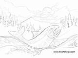 Traceable Sherpa Mountain Lake Traceables Choose Board Painting Trout Step sketch template