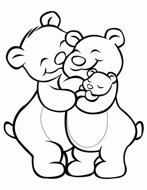 cartoon bear coloring pages coloring home