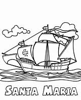 Columbus Coloring Christopher Santa Maria Pages Ships Printable Pinta Fleet Nina Color Drawings Drawing Getcolorings Getdrawings Three Kids Luna Colorings sketch template