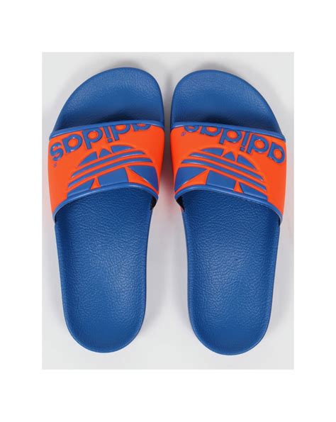 adidas originals adilette trefoil  bluebirdorange adidas adilette sandals