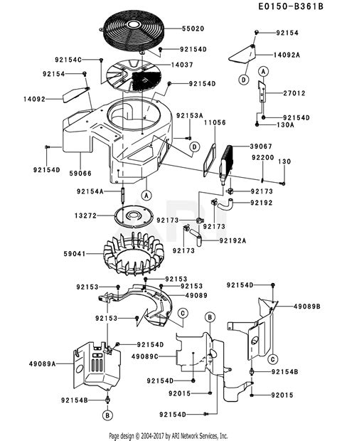 kawasaki fxv fs  stroke engine fxv parts diagram  cooling equipment
