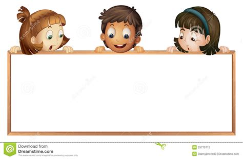 kids showing board stock illustration illustration  notice
