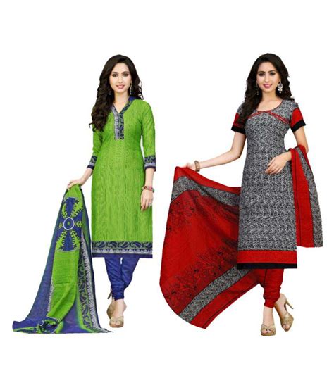 Sahari Designs Multicoloured Cotton Dress Material Buy Sahari Designs