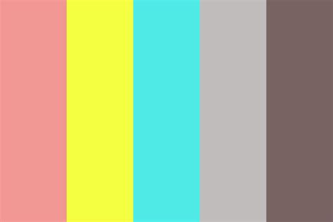 pink yellow blue color palette