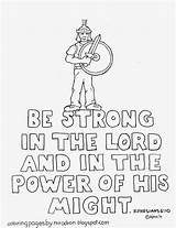 Strong Lord Coloring Ephesians Pages Bible Kids God Armor Drawing Kid Color Crafts Cliparts Sheets Printable Children School Adron Mr sketch template