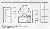 Bedroom Drawings Elevation Interior Drawing Kitchen Bathroom Behance Bath Sketches Detailed Drafted Hand Paintingvalley sketch template
