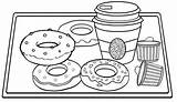 Donut Tray Coloringpagesfortoddlers sketch template