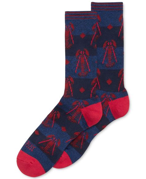 Sperry Top Sider Mens Lobster Half Cushion Specialty Fashion Crew Socks