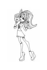 Frankie Coloring Stein Pages Ghoul Spirit Monster High sketch template