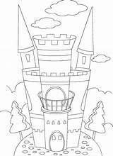 Medieval Castle Coloring Amazing sketch template