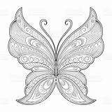 Mandala Henna Schmetterling sketch template