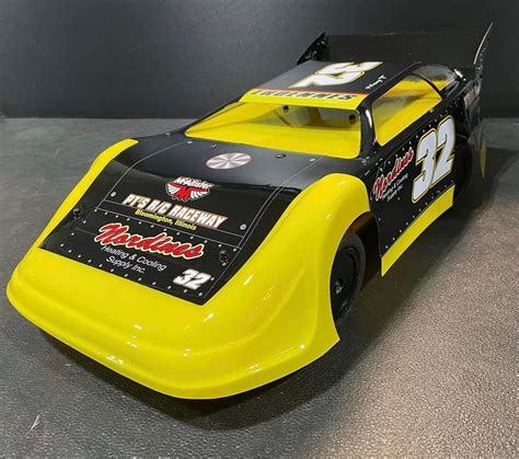 mcallister fairbury late model  clear body rc car action