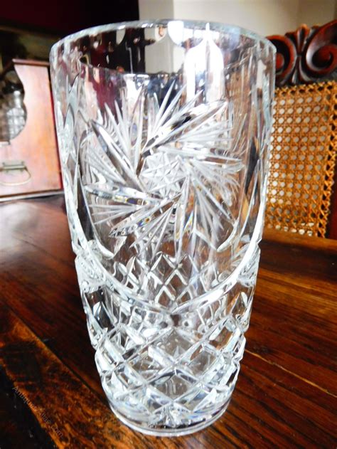 Antiques Atlas Heavy Edinburgh Crystal Star Cut Glass Flower Vase