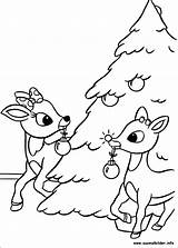 Rudolph Nase Roten Rudolf Reindeer Nosed sketch template