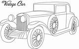 Car Coloring Old Pages Cars Classic Vintage Printable Drawing Fashioned Line Kids Lowrider Print Color Clipart Getdrawings Comments sketch template