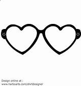 Heart Glasses Shaped Clipart Sunglasses Star Outline Cliparts Clip Template Coloring Library Clipartbest Vector sketch template