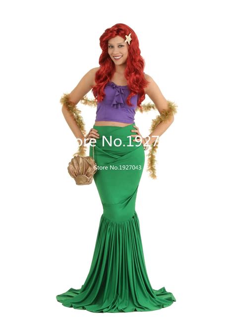 2015 sexy costumes for women adult princess ariel dress the little