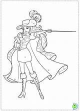 Barbie Coloring Pages Musketeers Three Dinokids Print Lego Friends Close sketch template