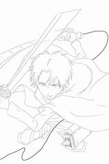 Levi Ackerman Coloring Mikasa Aniyuki sketch template