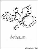 Coloring Articuno Fun Pages Printable sketch template