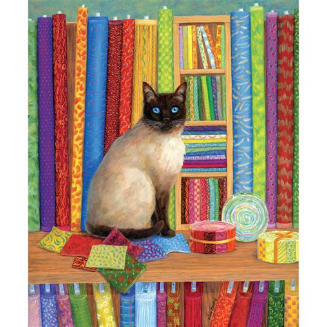 Quilt Shop Cat 1000 Piece Jigsaw Puzzle Spilsbury