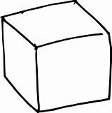 Cube Clipart Ice Box 3d Block Clip Outline Square Cubes Pencil Cliparts Empty Transparent Clker Lunchbox Case Library Otline Sugar sketch template