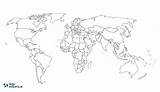 Weltkarte Grenzen Kontinente Ausmalbild Leere Länder Europakarte Kleurplaat Ausmalbilder Schablone Wereldkaart Landesgrenzen Malvorlage Malvorlagan sketch template